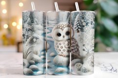 Christmas Owl Tumbler Wrap | Christmas | Sublimation Product Image 1