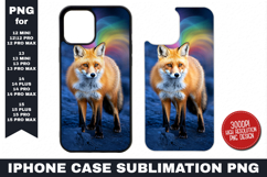 Fox iPhone Case Sublimation PNG | Sublimation Product Image 1