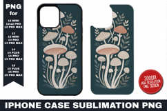 Mushroom iPhone Case Sublimation PNG | Sublimation Product Image 1