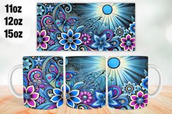 Flowers Mug Wrap Sublimation 11oz, 12oz, 15oz Product Image 1