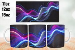 Abstract Waves Mug Wrap Sublimation 11oz, 12oz, 15oz Product Image 1