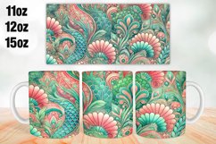 Flowers Mug Wrap Sublimation 11oz, 12oz, 15oz Product Image 1