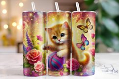 Cat 20oz Tumbler Wrap Sublimation Product Image 1