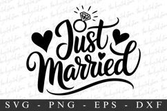 Just Married SVG | SVG Cut files | Cricut Product Image 1
