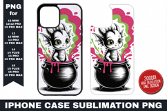Cute Dragon iPhone Case Sublimation PNG | Sublimation Product Image 1