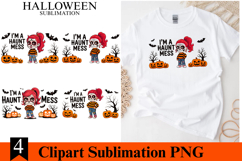 4 Halloween I&#039;m a haunt mess Clipart PNG | Spooky Season Png Product Image 1