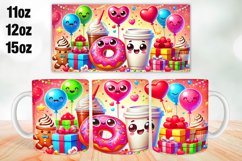 Donut &amp; Ice Cream Mug Wrap Sublimation 11oz, 12oz, 15oz Product Image 1