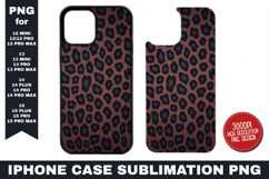 Leopard iPhone Case Sublimation PNG | Sublimation Product Image 1