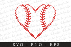 Baseball Heart SVG | Sports Svg | Game day svg Product Image 1
