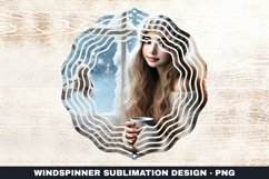 Christmas Girl Wind Spinner Sublimation Design Product Image 1