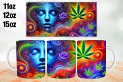 Marijuna Mug Wrap Sublimation 11oz, 12oz, 15oz Product Image 1