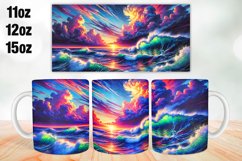 Colorful Sky Mug Wrap Sublimation 11oz, 12oz, 15oz Product Image 1