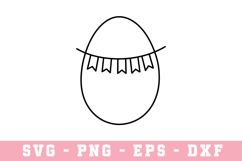 Bunny Egg SVG | SVG Cut files | Cricut Product Image 1