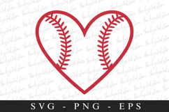 Baseball Heart SVG | Sports Svg | Game day svg Product Image 1
