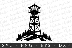 Fire Lookout Tower SVG | SVG Cut files | Cricut Product Image 1
