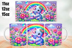Elephant Mug Wrap Sublimation 11oz, 12oz, 15oz Product Image 1