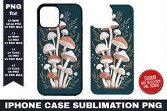 Mushrooms iPhone Case Sublimation PNG | Sublimation Product Image 1