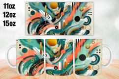 Abstract Mug Wrap Sublimation 11oz, 12oz, 15oz Product Image 1