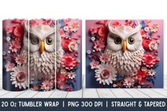 Owl Tumbler Wrap | Skinny Tumbler Wrap | PNG | Sublimation Product Image 1