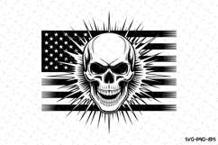 USA Skull Svg Design | Svg Cut Files | Cricut Product Image 1