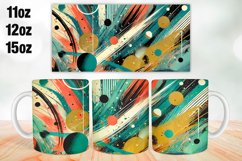 Abstract Mug Wrap Sublimation 11oz, 12oz, 15oz Product Image 1