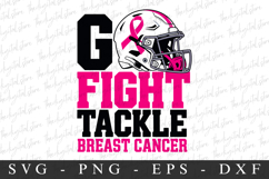 Go Fight Tackle PNG | Breast Cancer Awareness Png Product Image 1