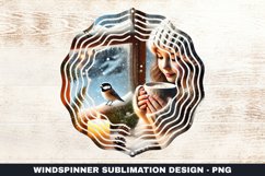 Christmas Girl Wind Spinner Sublimation Design Product Image 1