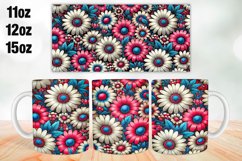 Flowers Mug Wrap Sublimation 11oz, 12oz, 15oz Product Image 1