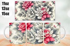 Flowers Mug Wrap Sublimation 11oz, 12oz, 15oz Product Image 1