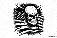 USA Skull Svg Design | Svg Cut Files | Cricut Product Image 1