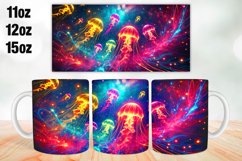 Jellyfish Mug Wrap Sublimation 11oz, 12oz, 15oz Product Image 1