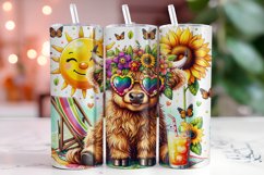 Highland Cow Tumbler Wrap Sublimation, 20oz Tumbler Wrap Product Image 1
