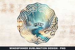 Christmas Wind Spinner Sublimation Design Product Image 1