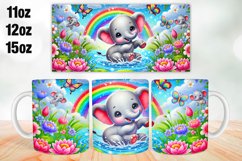 Elephant Mug Wrap Sublimation 11oz, 12oz, 15oz Product Image 1