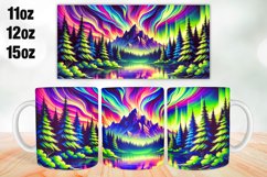 Colorful mountains Mug Wrap Sublimation 11oz, 12oz, 15oz Product Image 1