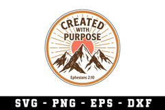 Created With Purpose Svg| SVG Cut files | Cricut Product Image 1