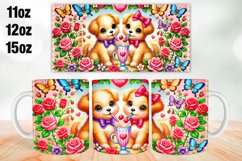Dogs Valentine Day Mug Wrap Sublimation 11oz, 12oz, 15oz Product Image 1