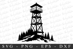 Fire Lookout Tower SVG | SVG Cut files | Cricut Product Image 1