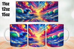 Colorful Sky Mug Wrap Sublimation 11oz, 12oz, 15oz Product Image 1