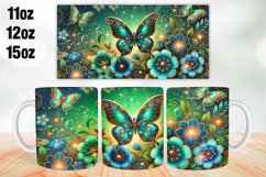 Butterfly Mug Wrap Sublimation 11oz, 12oz, 15oz Product Image 1