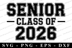 Senior Class of 2026 svg | Graduation Svg | Svg cut file Product Image 1