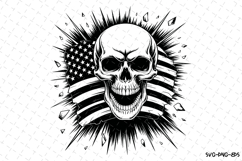 USA Skull Svg Design | Svg Cut Files | Cricut Product Image 1