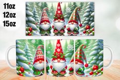Christmas Gnome Mug Wrap Sublimation 11oz, 12oz, 15oz Product Image 1