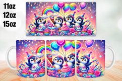 Penguin Valentine Day Mug Wrap Sublimation 11oz, 12oz, 15oz Product Image 1