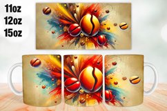 Balls Mug Wrap Sublimation 11oz, 12oz, 15oz Product Image 1