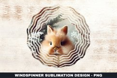 Christmas Bunny Wind Spinner Sublimation Design Product Image 1