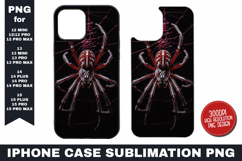 Spider iPhone Case Sublimation PNG | Sublimation Product Image 1