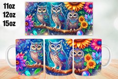 Owls Mug Wrap Sublimation 11oz, 12oz, 15oz Product Image 1