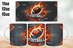 Football Mug Wrap Sublimation 11oz, 12oz, 15oz Product Image 1