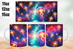 Jellyfish Mug Wrap Sublimation 11oz, 12oz, 15oz Product Image 1